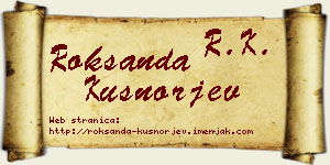 Roksanda Kušnorjev vizit kartica